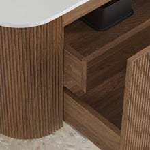 Nomad 1500mm Walnut Wall Hung Double Vanity